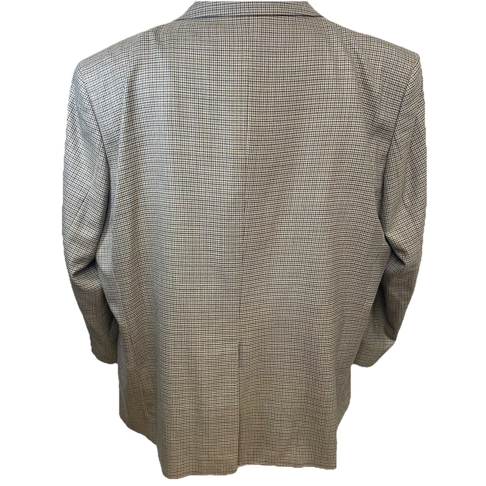 James Whitehead Silk Wool Sport Coat Houndstooth 54r Blazer Jacket Business View 3